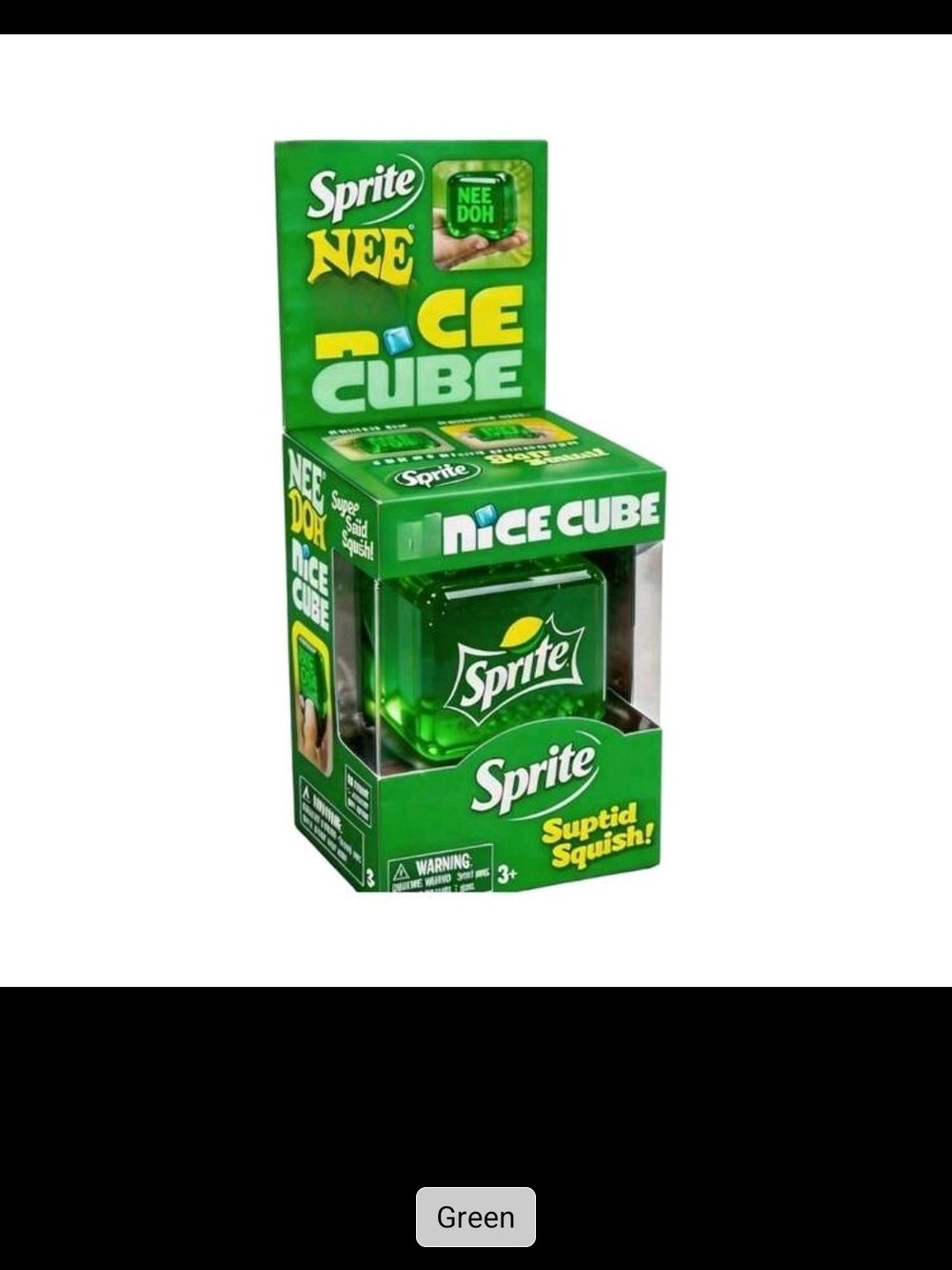 NeeDoh Sprite Inspired Nice Cube Squeeze Toy - Imperfect Box.  See Pics And Desc